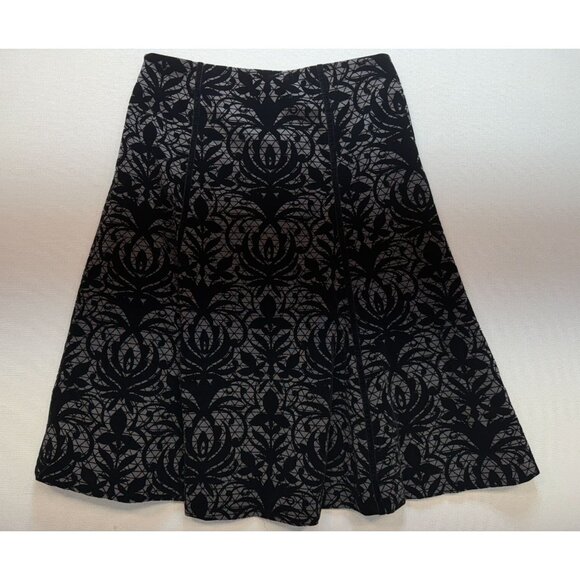 East 5th Womens A-Line Skirt Size 12 Black Gray Floral Whimsigoth Chic Boho - Picture 10 of 12